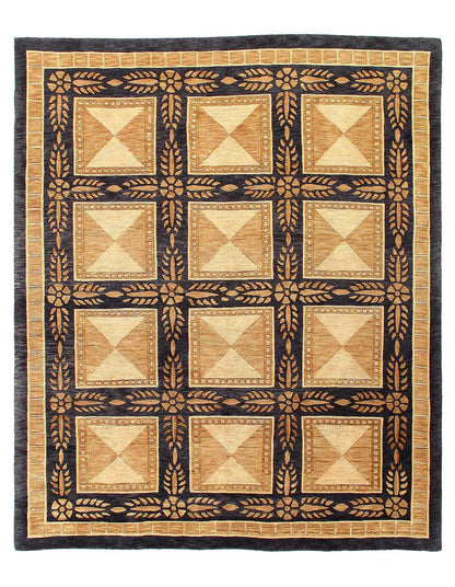 Canvello Hand-Knotted Modern Art Deco Rug - 8'2'' X 9'11''-0