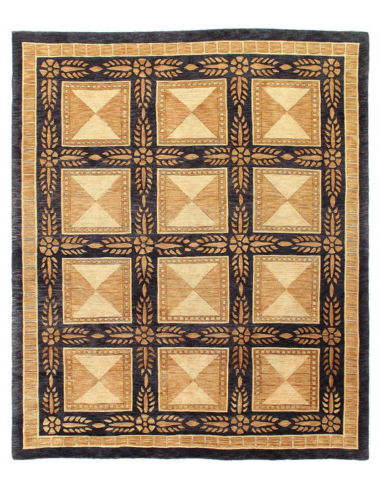 Canvello Hand-Knotted Modern Art Deco Rug - 8'2'' X 9'11''-0