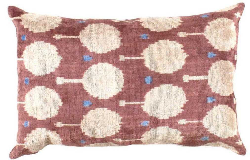Canvello IKAT Brown Velvet Pillow - TI 150-0