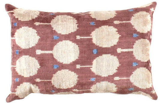 Canvello IKAT Brown Velvet Pillow - TI 150-0