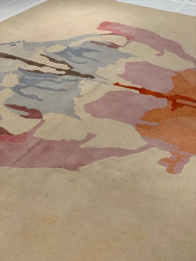 Canvello inkblot style Handtufted multicolor Rug - 6'8'' X 9'11''-3