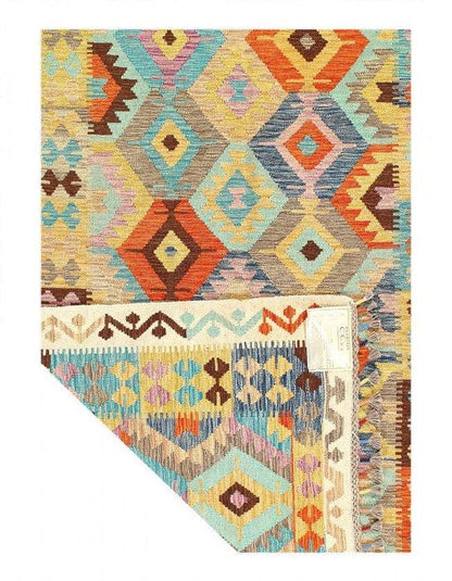 Canvello Kilim Handspun Wool Rug 4'9'' X 6'7''-1