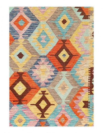 Canvello Kilim Handspun Wool Rug 4'9'' X 6'7''-2