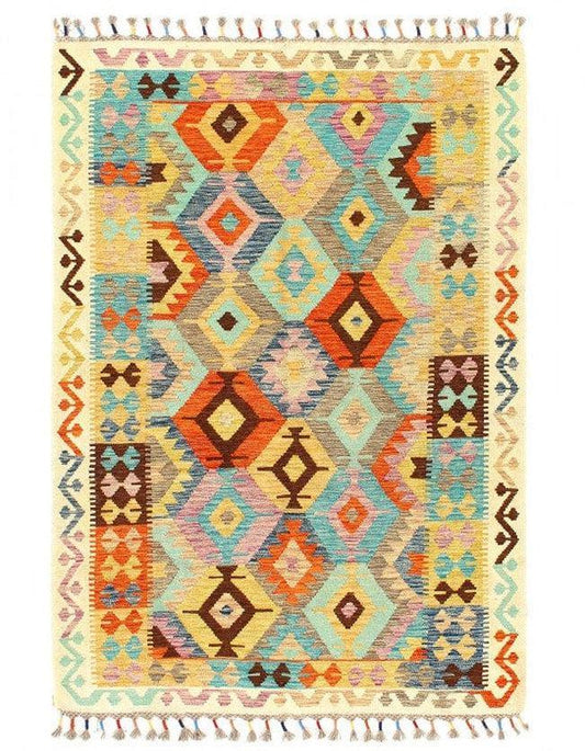 Canvello Kilim Handspun Wool Rug 4'9'' X 6'7''-0