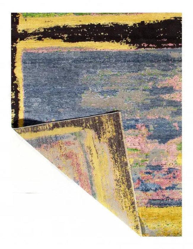 Canvello multi color Fine Hand Knotted Modern rug - 9' X 12'-1