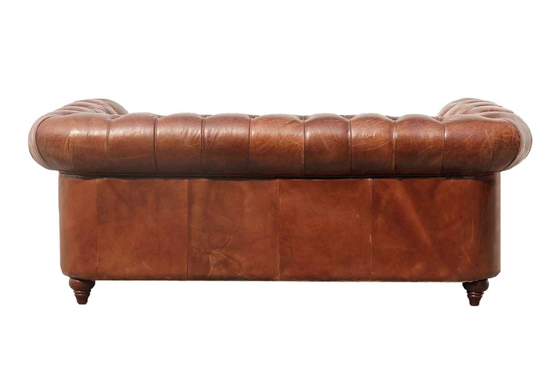 Canvello Paris Club Chester Bay Tufted Loveseat, Brown-2