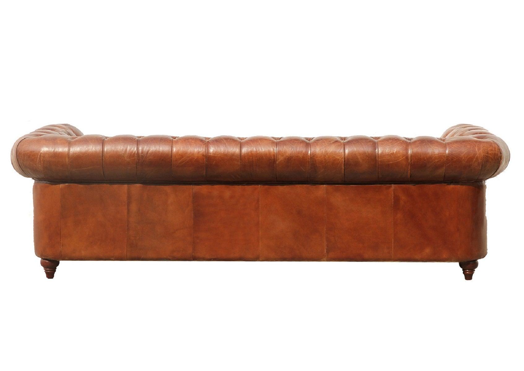 Canvello Paris Club Chester Bay Tufted Sofa, Brown-4