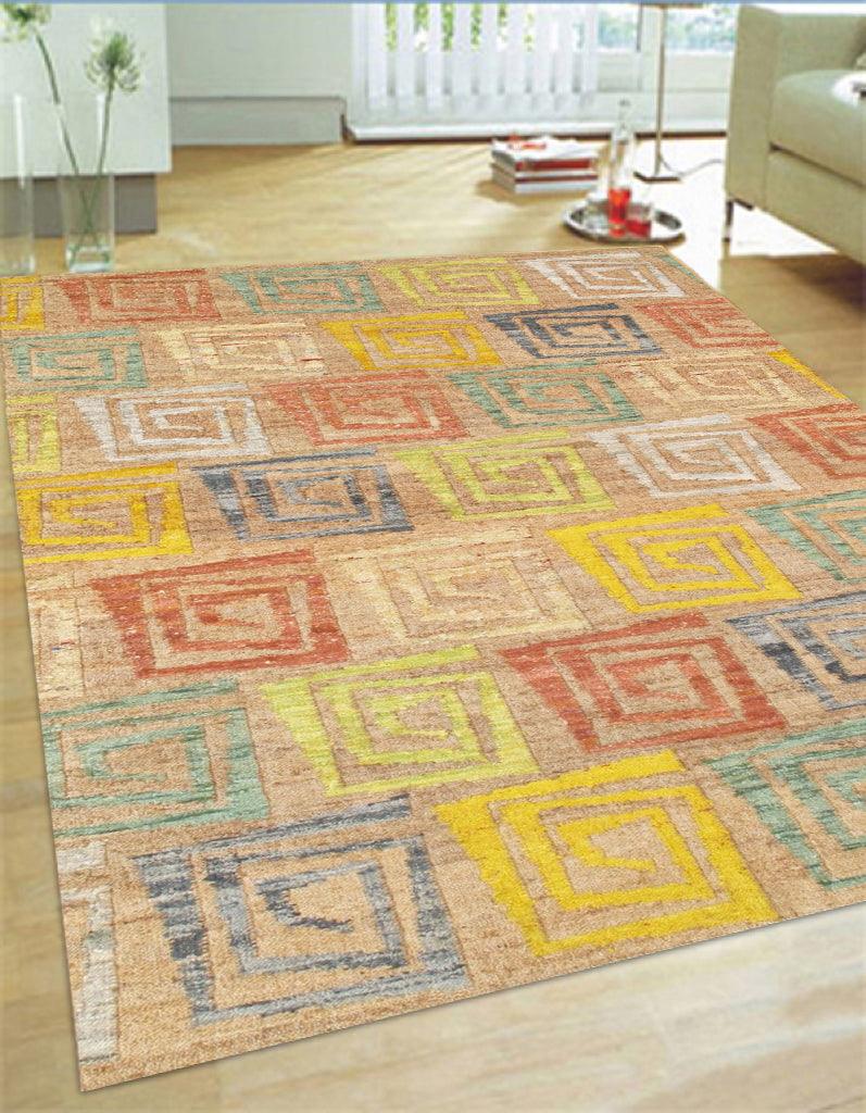 Canvello Sumak Hand-Woven Hemp Area Rug- 5' X 8'-1