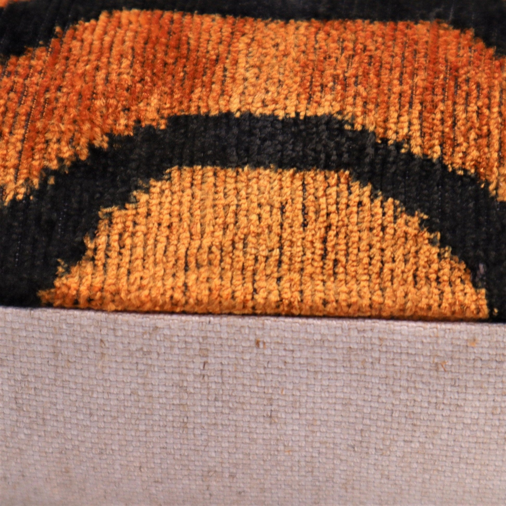 Canvello Tiger Print Burnt Orange Throw Pillows - 16x16 inch-1