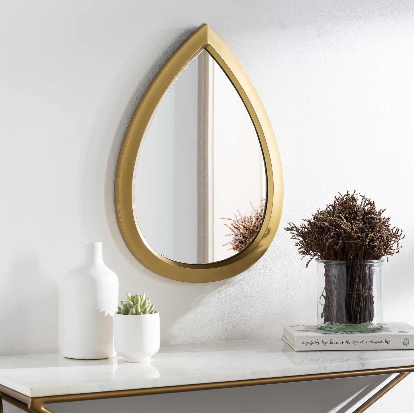 Caticlan Gold Framed Round Mirror-2