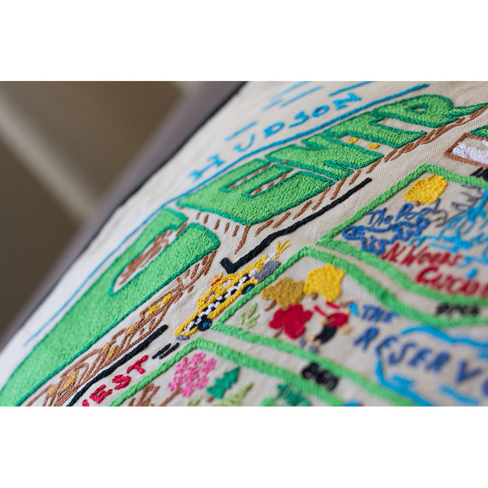 Central Park Hand-Embroidered Pillow-2
