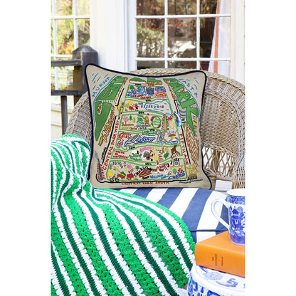 Central Park Hand-Embroidered Pillow-3