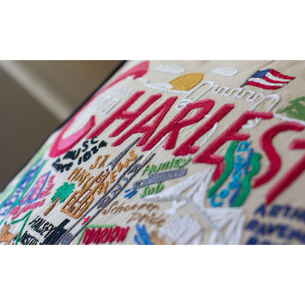 Charleston Hand-Embroidered Pillow-2