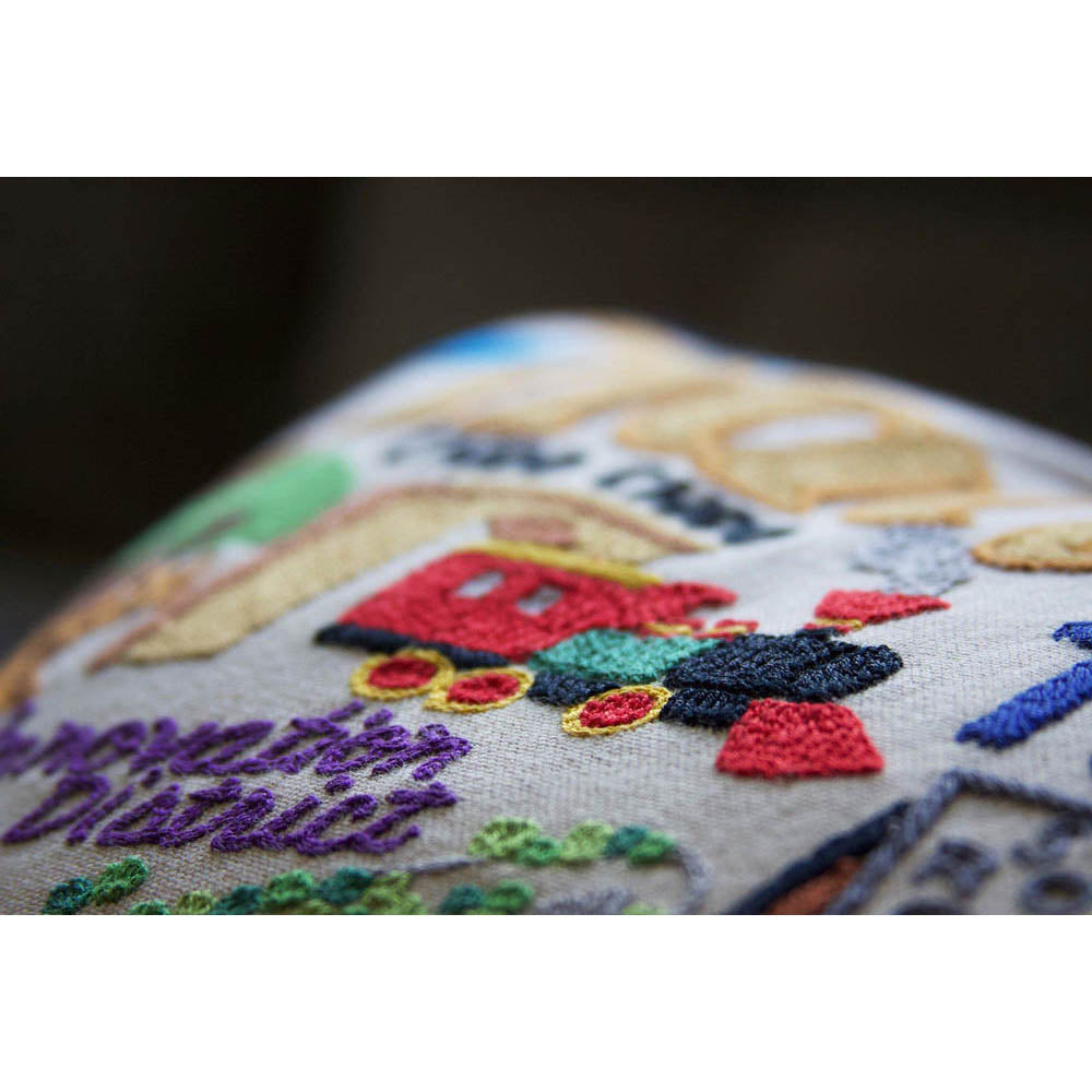 Chattanooga Hand-Embroidered Pillow by CatStudio-4