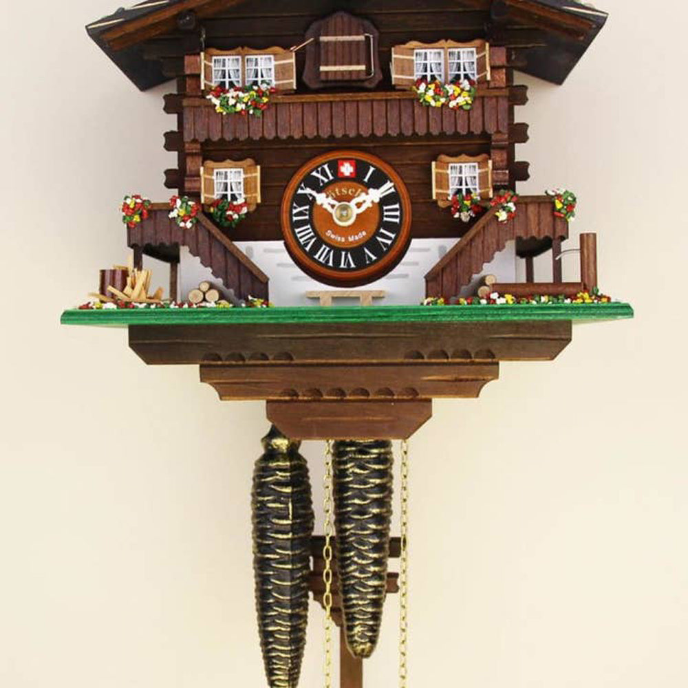 Classic Brienz Chalet in Amber Cuckoo Clock-1