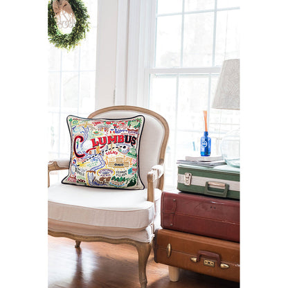Columbus Hand-Embroidered Pillow-2