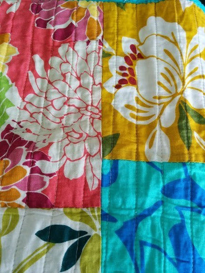 Tache 2 Piece Cotton Colorful Flower Power Party Patchwork Cushion Cover (FloralPatchwork-CC)-4