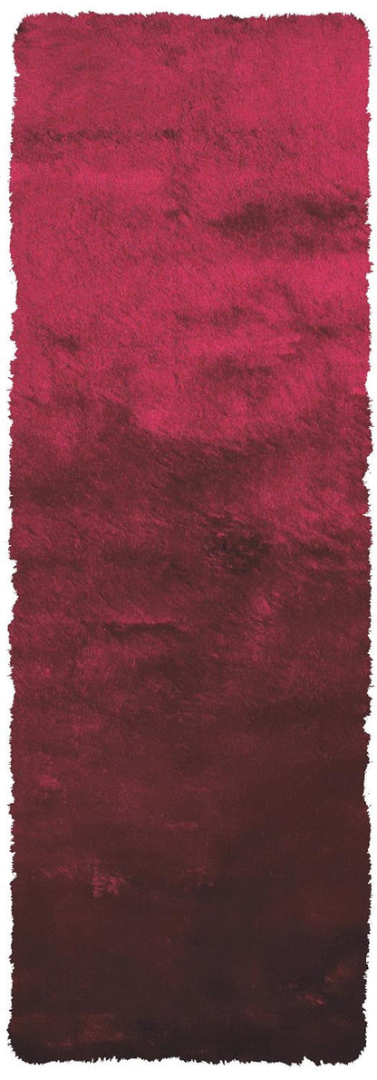 Indochine Modern Solid - Red/Purple Area Rug-6