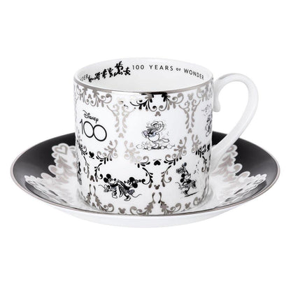 Limited Edition Disney 100 Mickey Cup & Saucer w/ Platinum Details-0