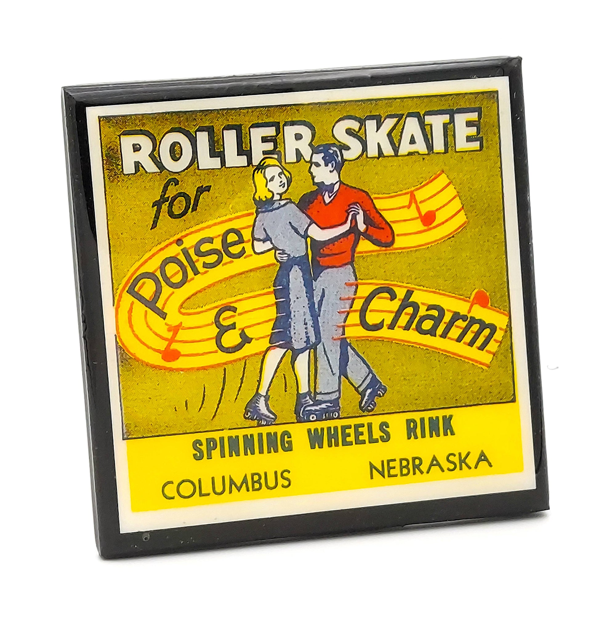 Vintage Roller Skating Rink Drink Coaster Set - Let's Roll-3