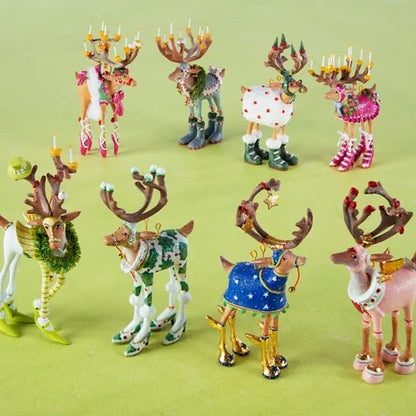 Dash Away Mini Reindeer Ornament Set/8 by Patience Brewster-1