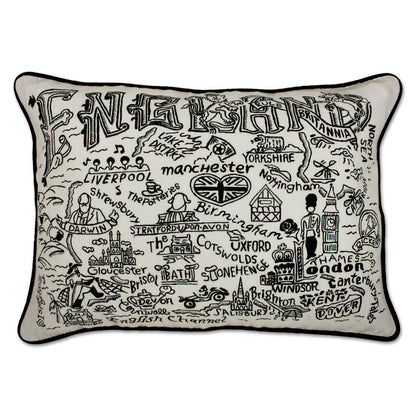 England Hand-Guided Machine Pillow by CatStudio-0