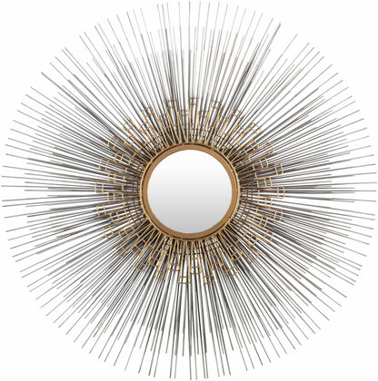 Eran Contemporary Rustic Gold Wall Mirror-0