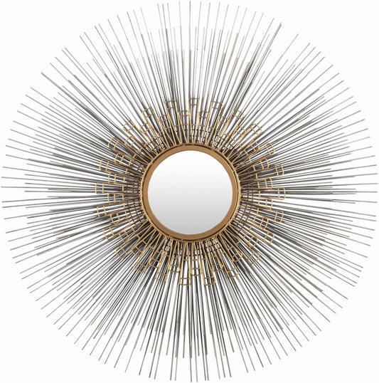 Eran Contemporary Rustic Gold Wall Mirror-0