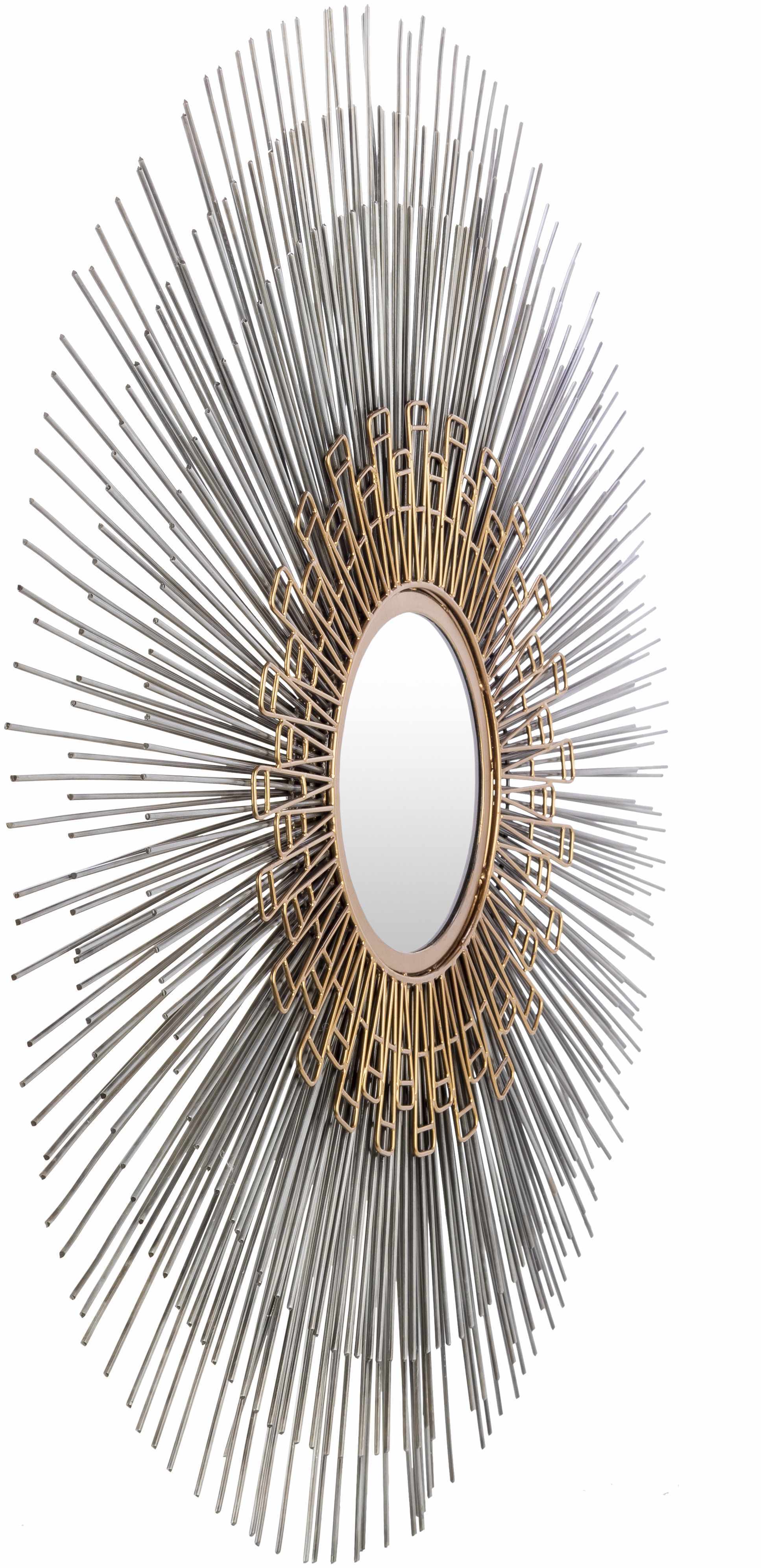 Eran Contemporary Rustic Gold Wall Mirror-1