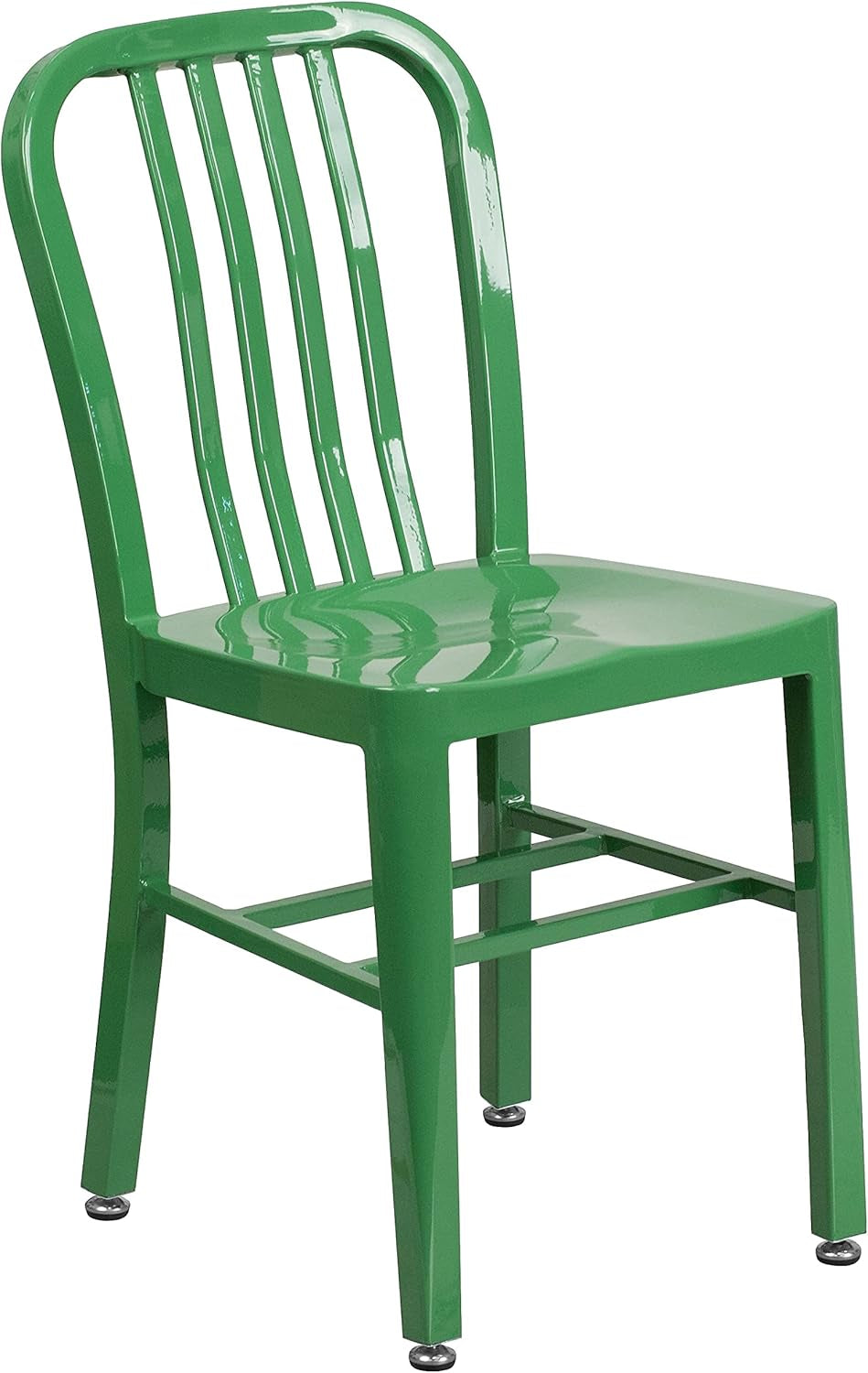 Commercial Grade Green Metal Indoor-Outdoor Chair-0
