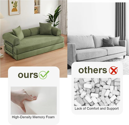 78.5 Inch Convertible Folding Sofa Bed with Versatility-4