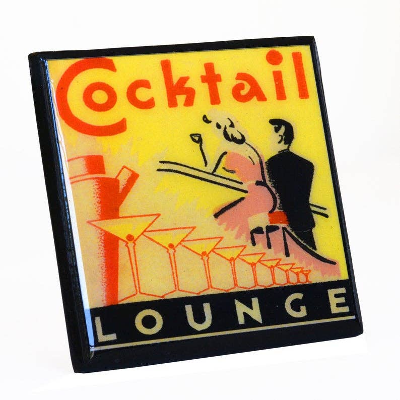Classic Cocktail Lounge Drink Coaster Set-3
