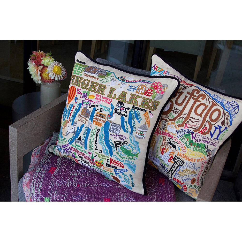Finger Lakes Hand-Embroidered Pillow-2