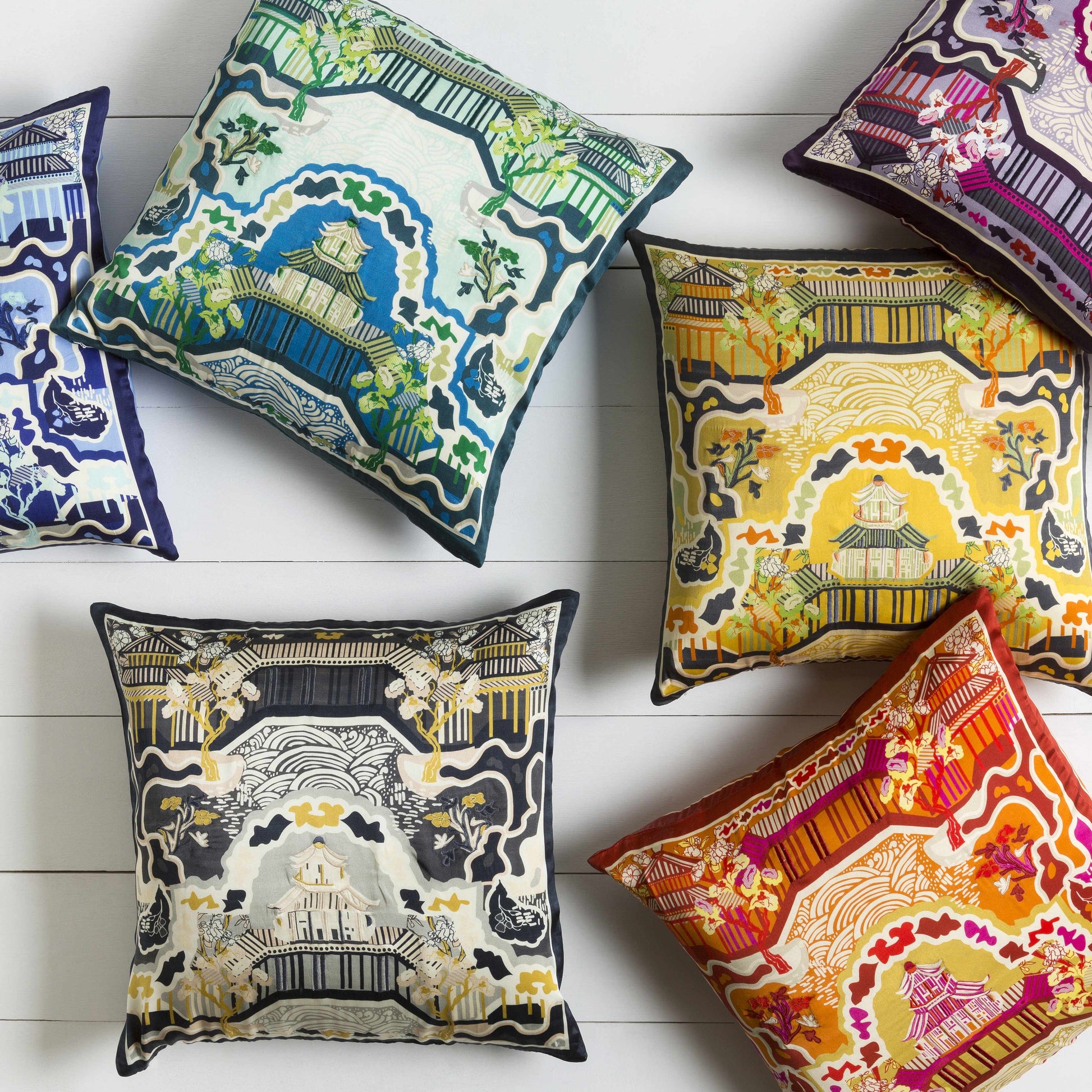 Nerang Green&Blue Pagoda Accent Pillow - Clearance-4