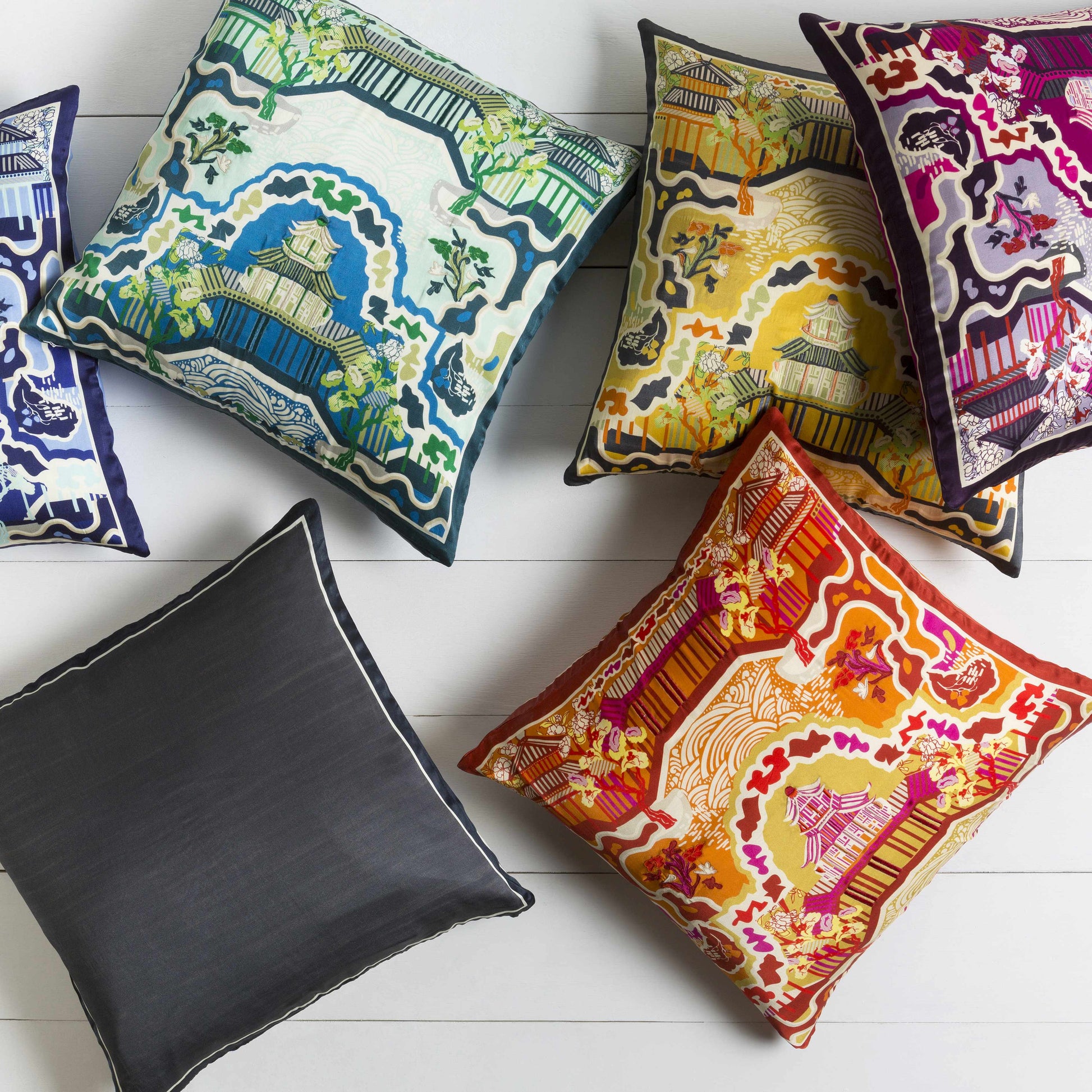 Nerang Green&Blue Pagoda Accent Pillow - Clearance-2