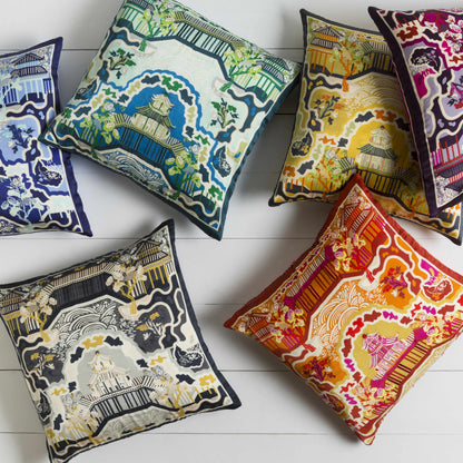 Nerang Green&Blue Pagoda Accent Pillow - Clearance-1
