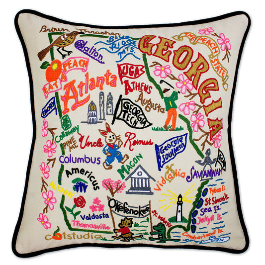 Georgia Hand-Embroidered Pillow-0