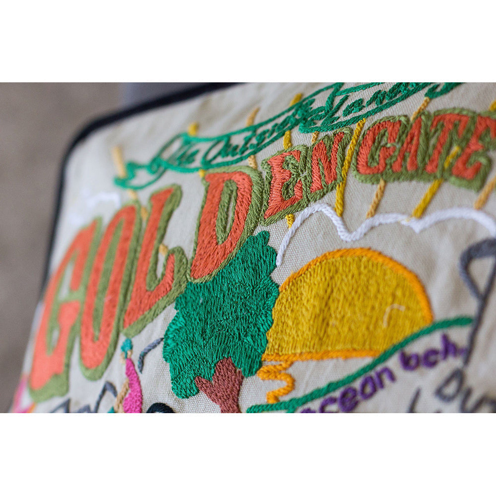Golden Gate Park Hand-Embroidered Pillow-2