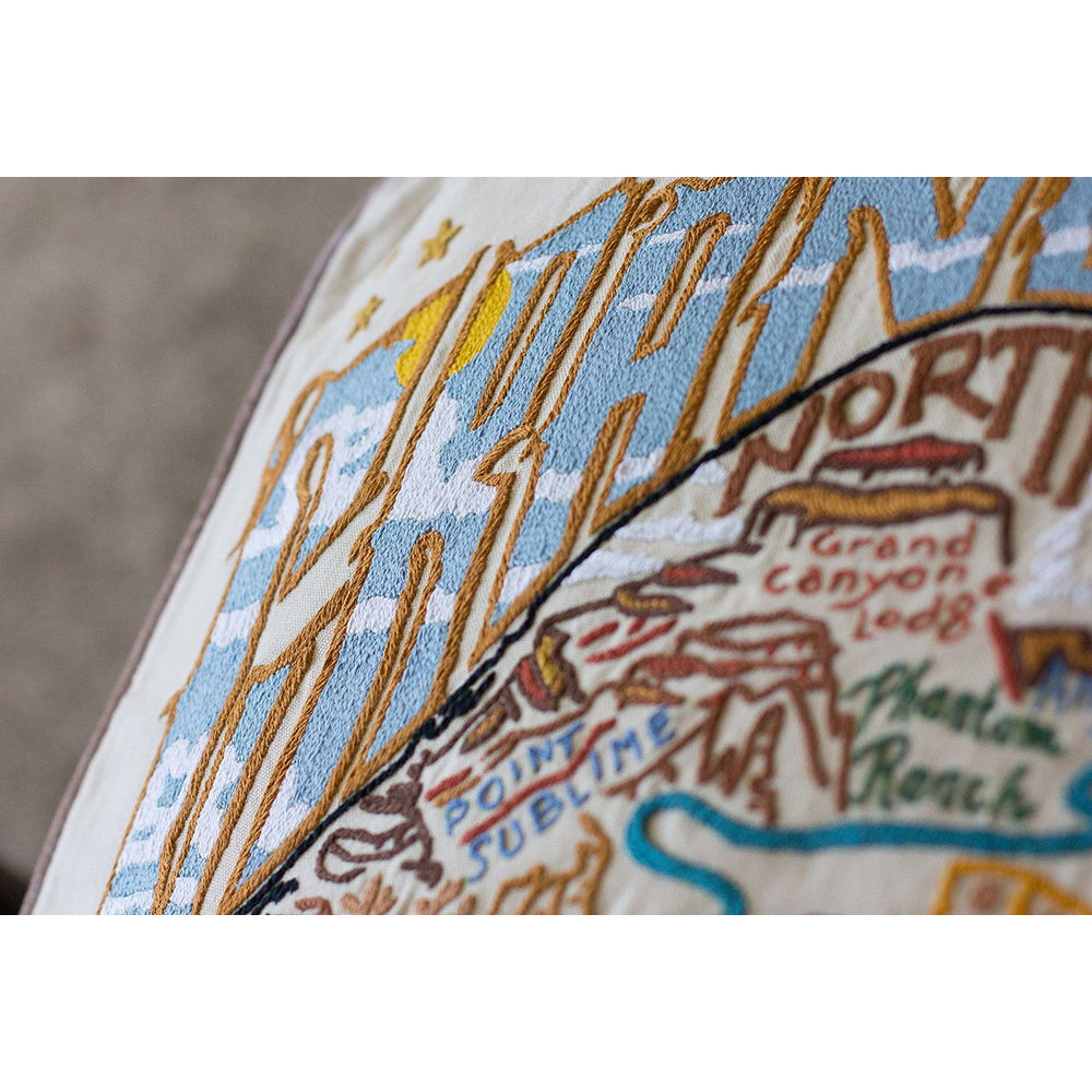 Grand Canyon Hand-Embroidered Pillow-2