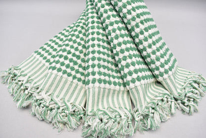 BUBBLE GREEN TERRY HAND TOWEL-3