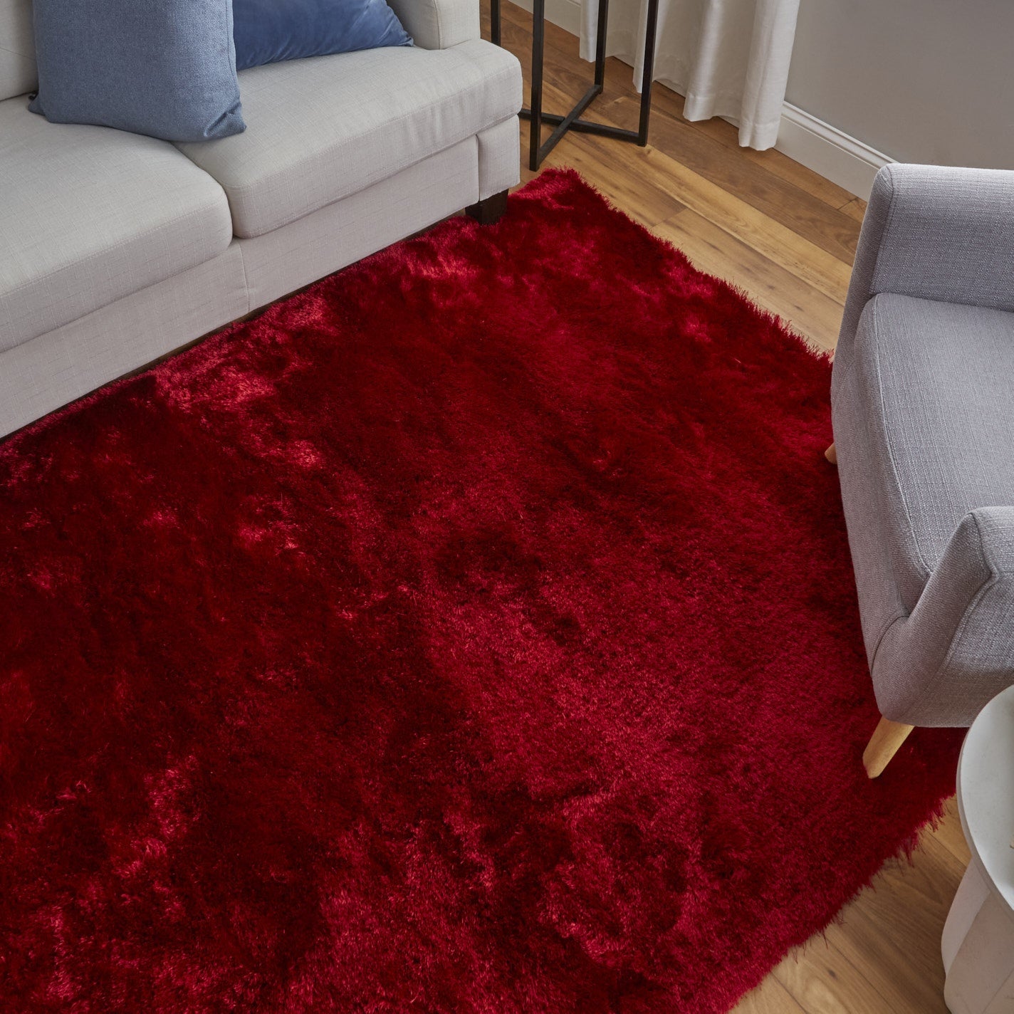 Indochine Modern Solid - Red/Purple Area Rug-3
