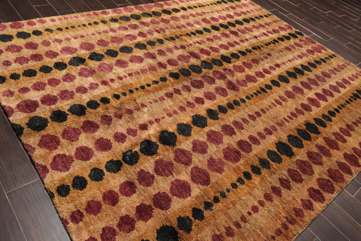 7'11" x 9'11" Hand Knotted 100% Jute Thick Pile Area Rug Modern Tan-3