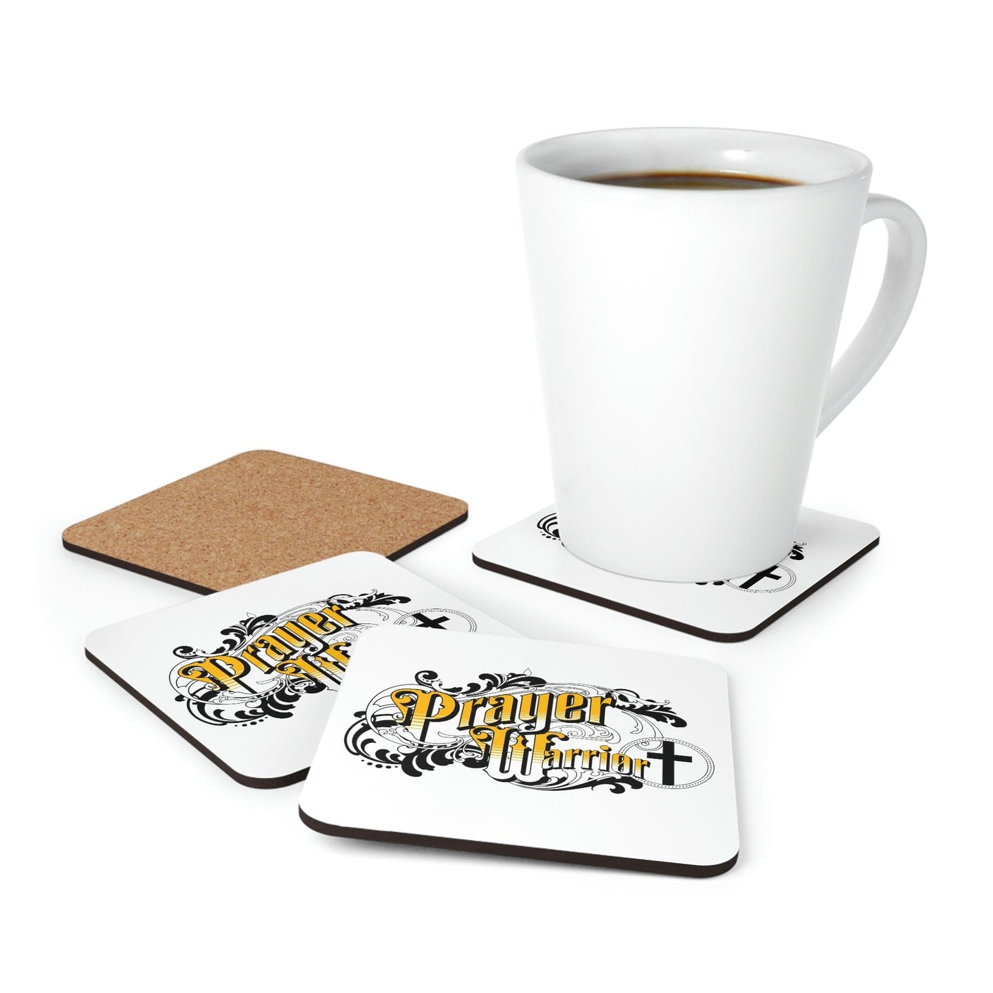 Home Decor - Coaster Set - 4 Piece Home/office - Prayer Warrior Christian Inspiration - S6-4