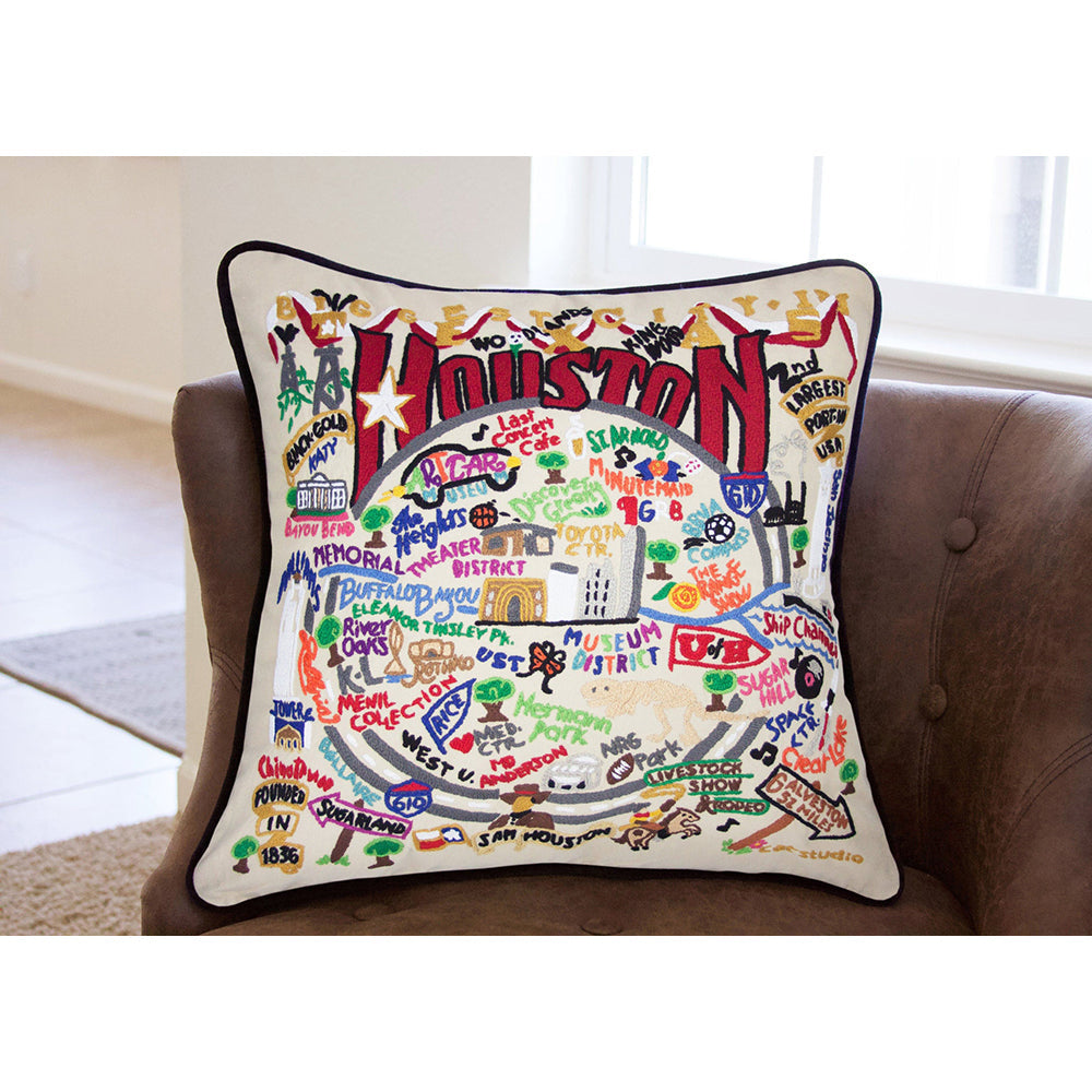 Houston Hand-Embroidered Pillow-2