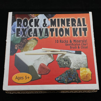 Rock and Mineral Excavation Kit Made in USA, 10 Rocks and Minerals *Ages 5+*-4