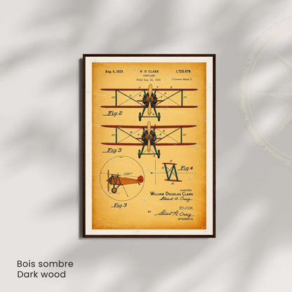 Affiche Brevet Avion Vintage – Poster Aéronautique 1929 | Art Industriel & Décoration Technique-2