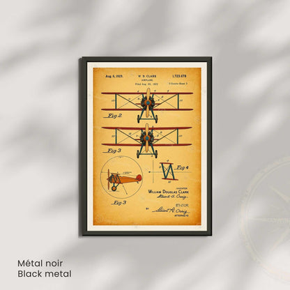 Affiche Brevet Avion Vintage – Poster Aéronautique 1929 | Art Industriel & Décoration Technique-3