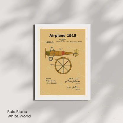 Affiche Brevet Avion Vintage – Poster Aéronautique 1918 | Art Industriel & Décoration Rétro-4