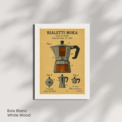Affiche Brevet Cafetière Italienne – Poster Vintage Moka 1933 | Art Industriel & Design Café-4