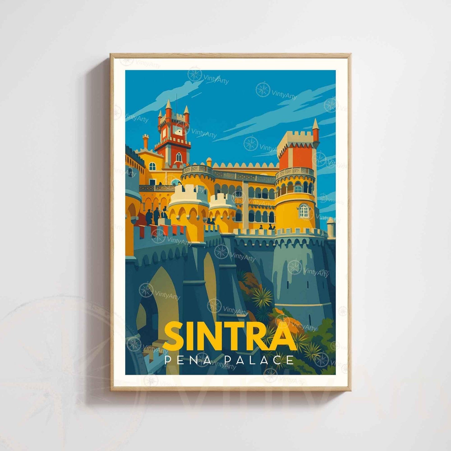 Affiche Sintra – Palais de Pena | Affiche Portugal Vintage & Art de Voyage-0